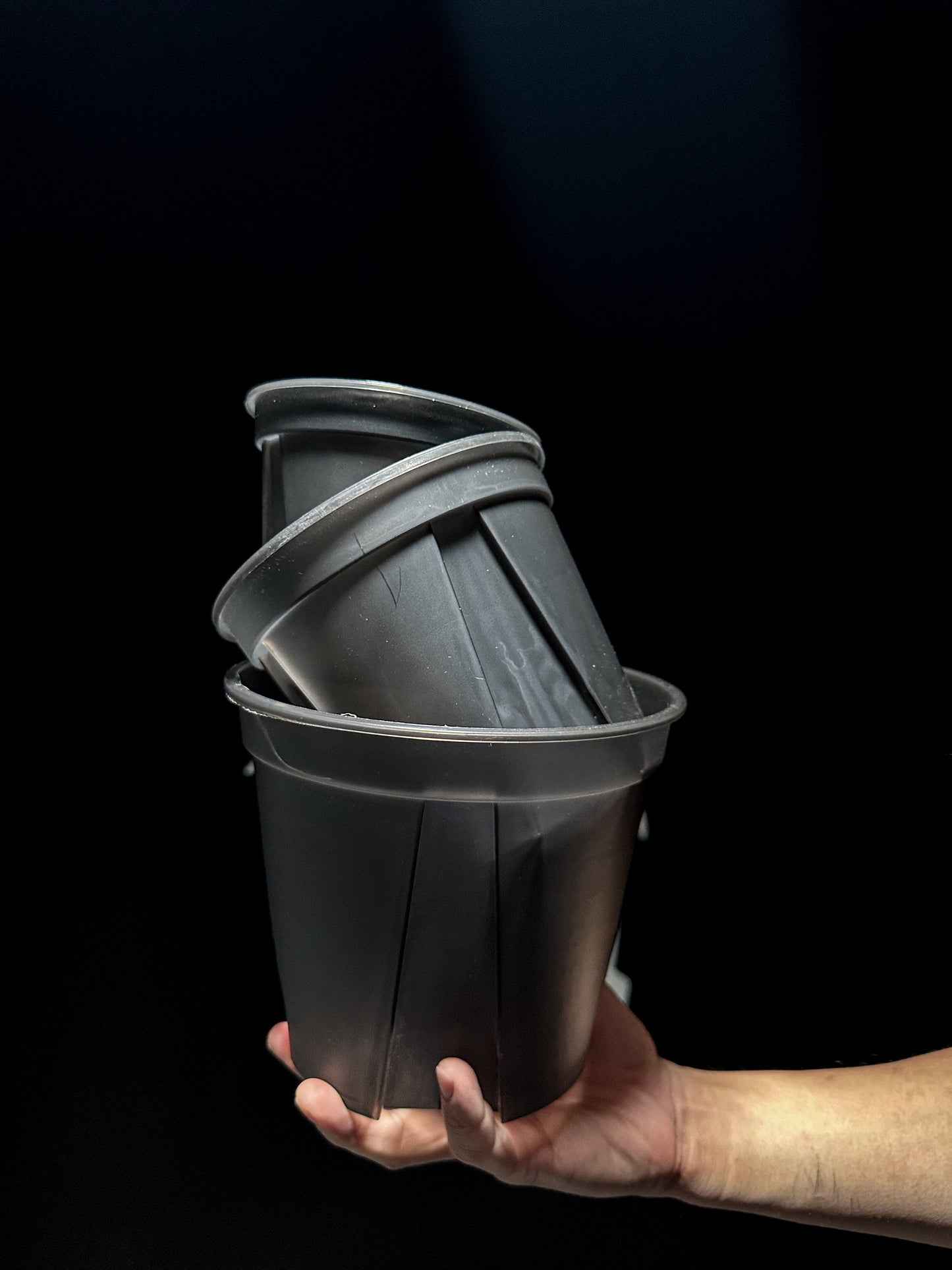 Black Clear Plastic Pot ( 4.7 / 5.9 / 7.0 inch ) The Basements LLC